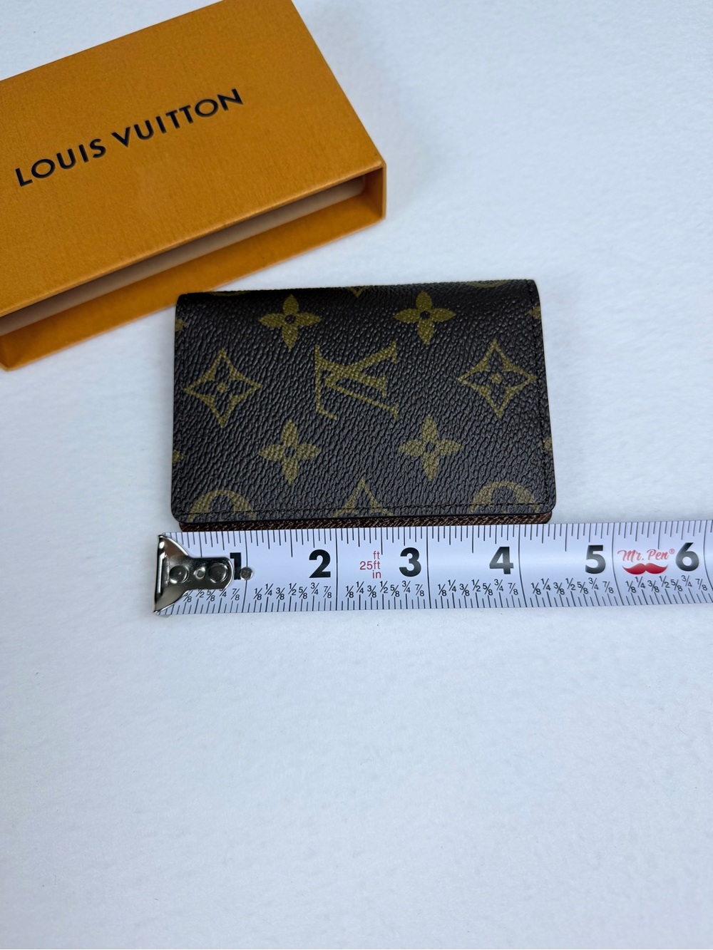 Like New Louis Vuitton Monogram Pocket Organizer Wallet Card Holder w/ Microchip - Picture 11 of 12